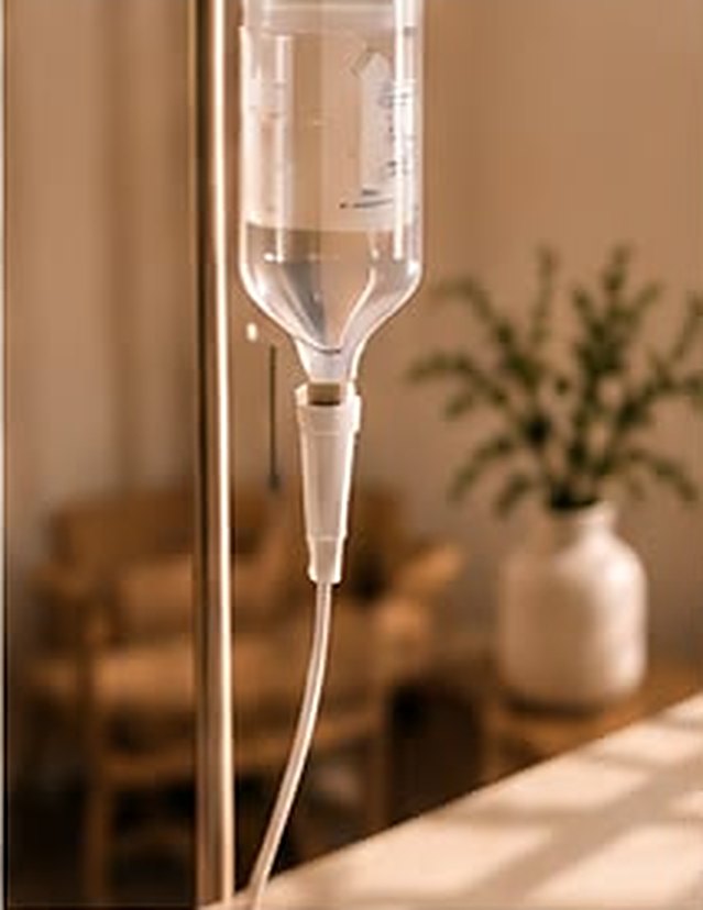 Infusionsflasche an einem Ständer